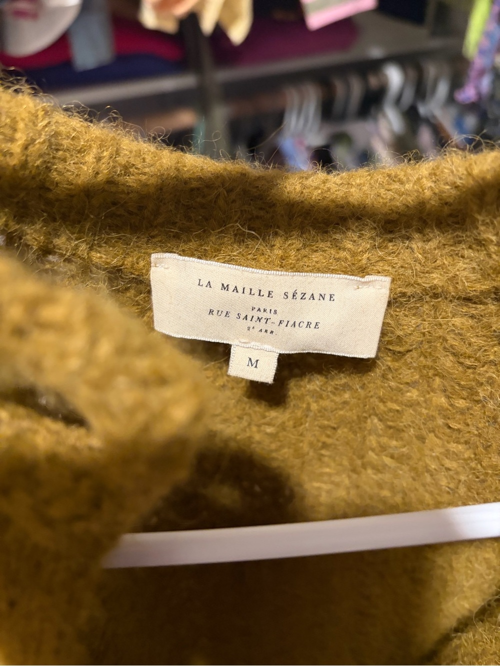 Sezane Emile Cardigan Olive Green - Size M - Picture 3 of 3